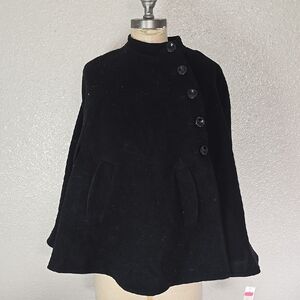 Preston And York Elegant Black Women's Cape Coat